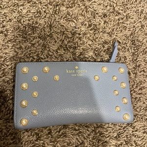 Kate spade baby blue slim bifold wallet